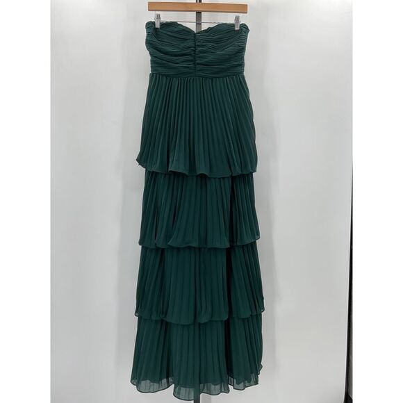 Lulus Dresses & Skirts - Lulus Women Sensational Emerald Strapless Tiered Maxi Dress Green Medium